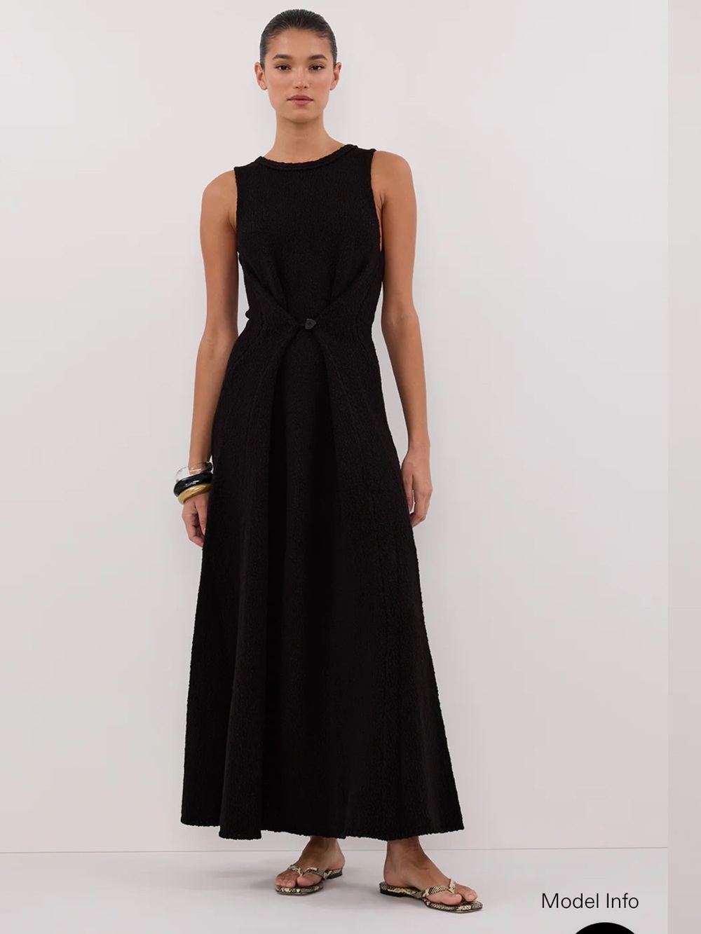 Dissh Sue black knit maxi dress - xs / black